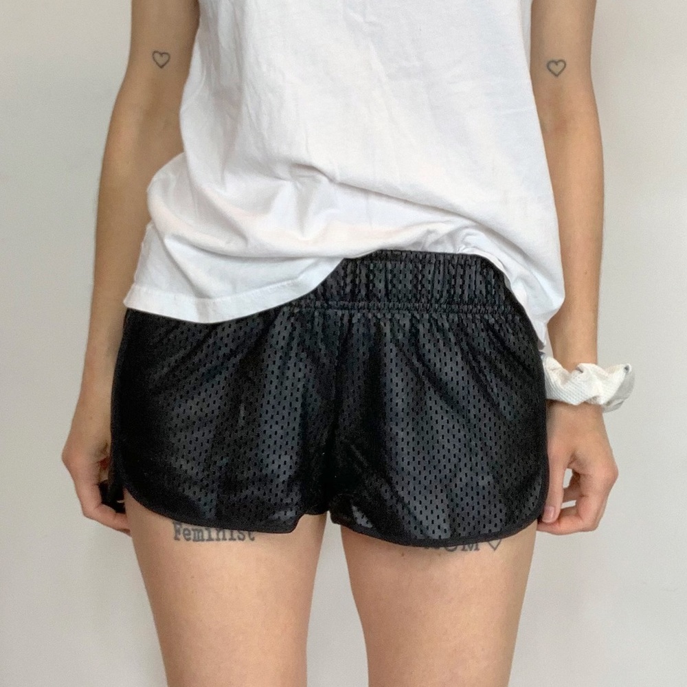 RORY BECA perforated vegan leather shorts 1671